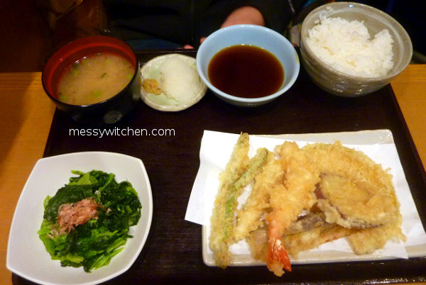 Prawn & Vegetable Tempura Set Meal @ Tempura Tendon Tenya, Tokyo